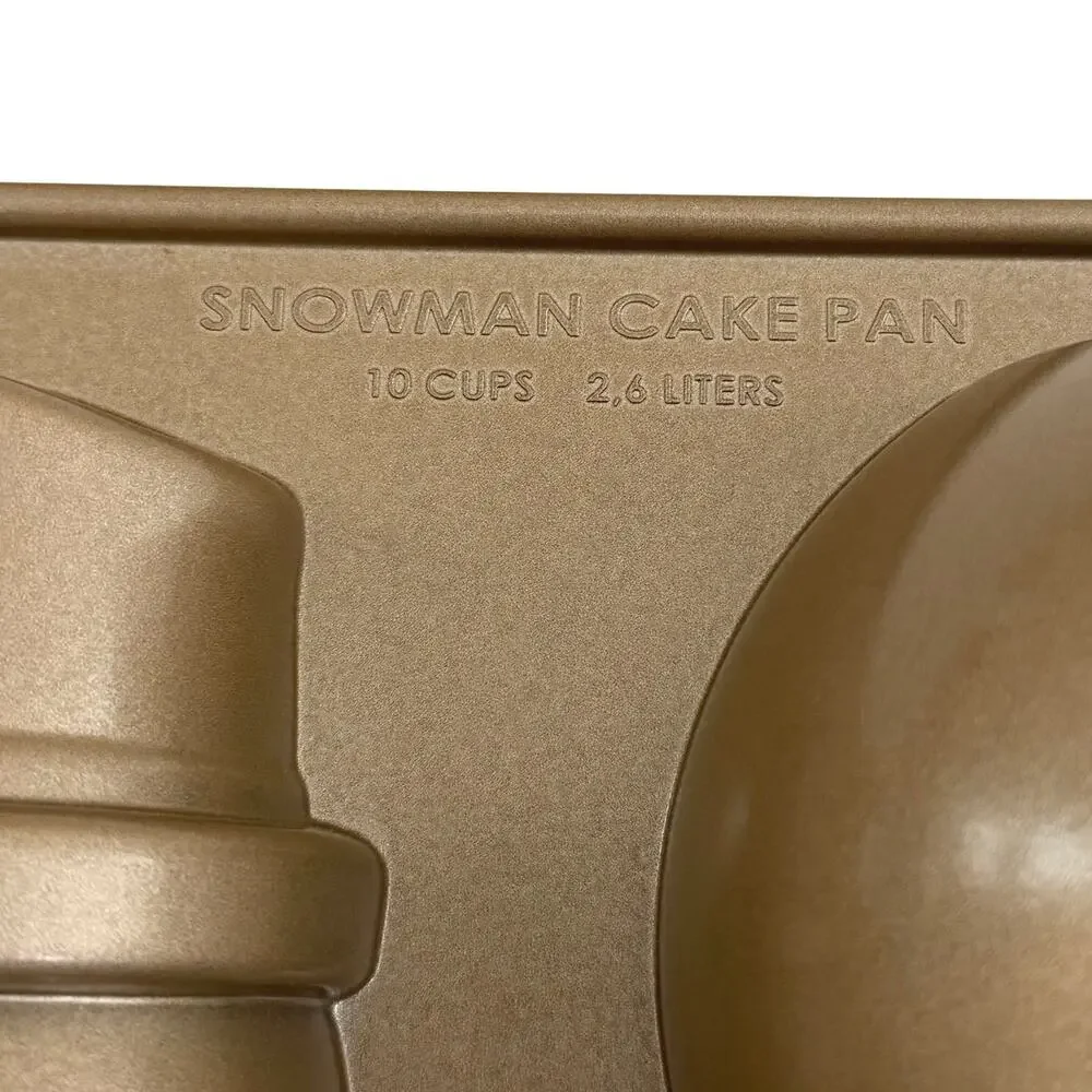 Williams Sonoma snowman cake pan 3D Non-stick 2.6 liters 10 cups